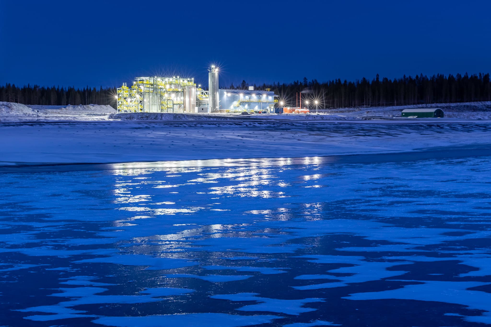 A stunning view of the water treatment plant at Kittilä in Finland. Photo Credit: Agnico Eagle Mines Limited.